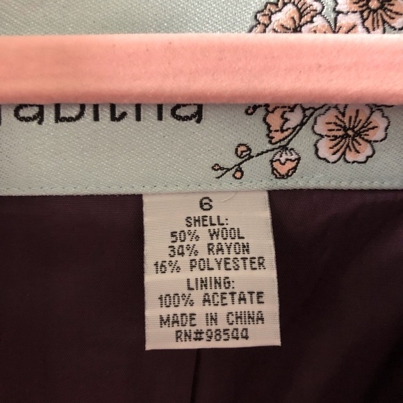 Anthropologie Tabitha Foliage Finder purple wool coat in size 6 - Picture 3 of 7
